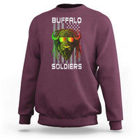 Retro Buffalo Soldiers Sweatshirt 9th and 10th Cavalry African American Heros USA Flag - Wonder Print Shop
