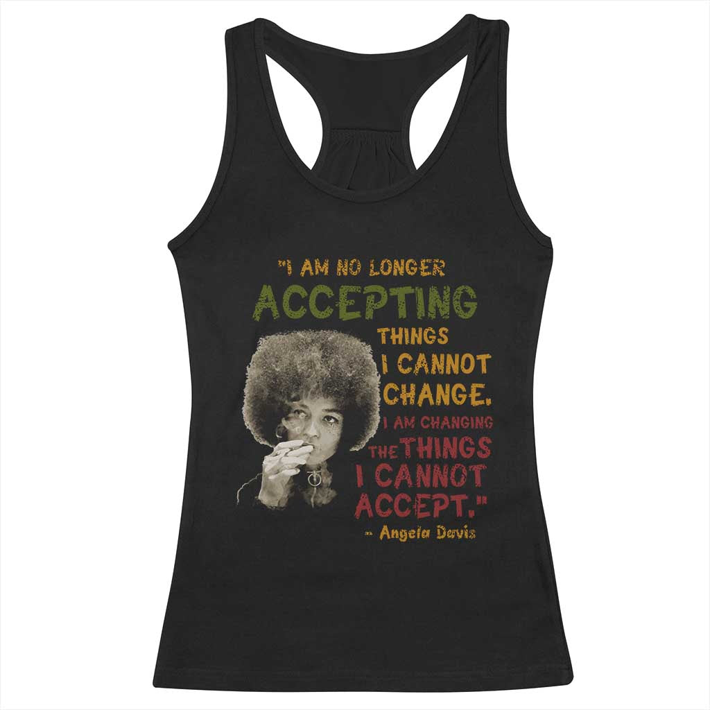 Black History Month Angela Davis Racerback Tank Top Black Panther Party Feminist Human Rights Inspirational Quote