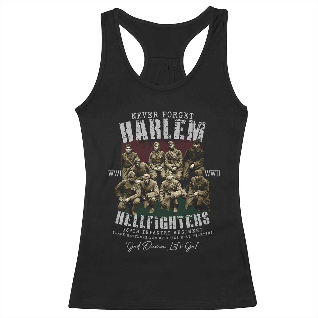 Halem Hellfighters Racerback Tank Top African American Black Military History Soldiers WWI WWII