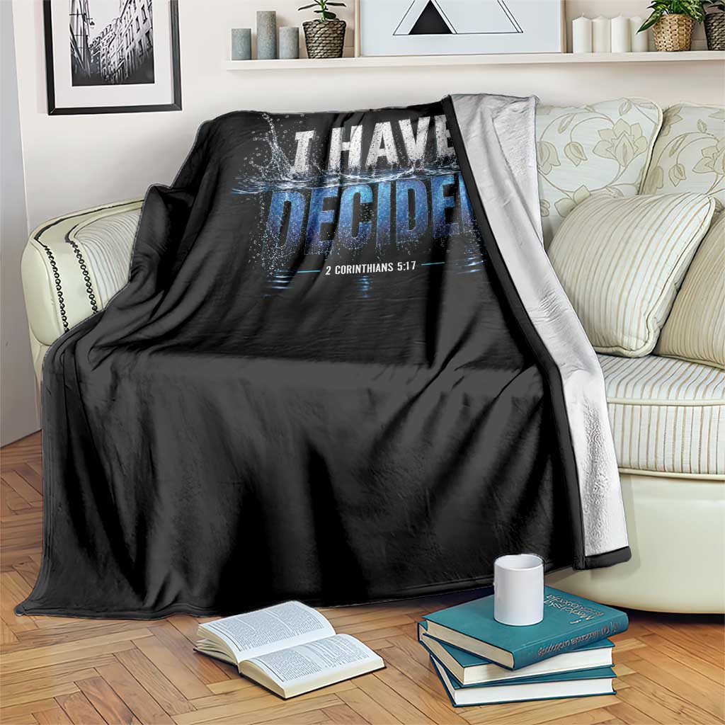 Christian Baptism Throw Blanket New Believer Water Immersion Baptized I Have Decided