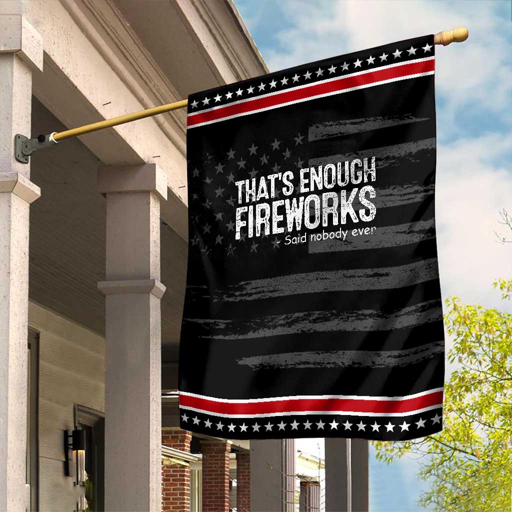 Funny Fireworks Garden Flag 4th Of July