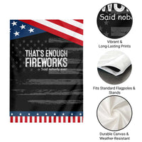 Funny Fireworks Garden Flag 4th Of July