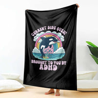 Side Quest ADHD Throw Blanket Funny Neurodivergent Meme - Wonder Print Shop