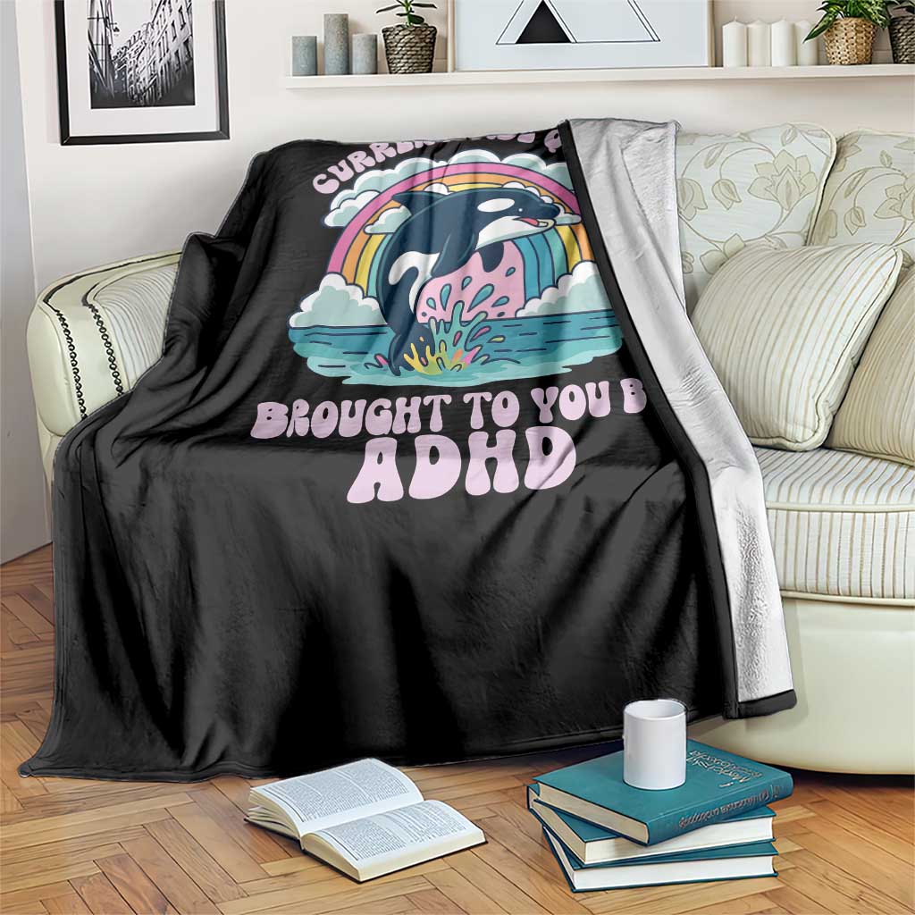Side Quest ADHD Throw Blanket Funny Neurodivergent Meme - Wonder Print Shop
