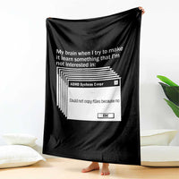 ADHD Meme Throw Blanket Funny System Error Neurodivergent Humor - Wonder Print Shop