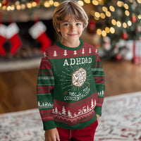 ADHD&D Roll for Concentration Knitted Sweatshirt ADHD Roll For Concentration Funny Gamer - Wonder Print Shop