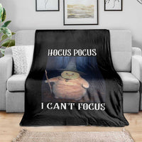 ADHD Cat Meme Throw Blanket Neurodivergent Wizard Cat I Cant Focus - Wonder Print Shop