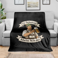 Oktoberfest Fo Schnitzel Mein Nitzel Funny German Throw Blanket