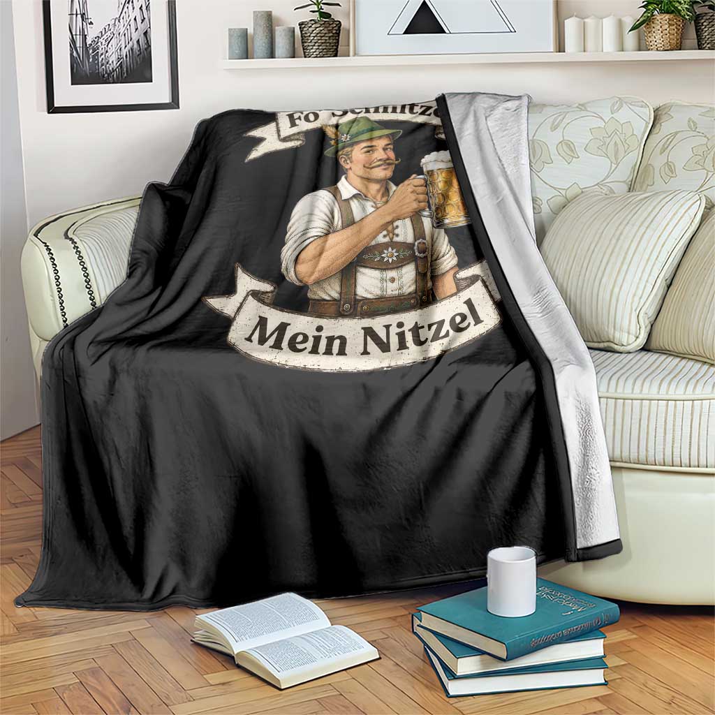 Oktoberfest Fo Schnitzel Mein Nitzel Funny German Throw Blanket