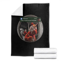 There is Motion At Your Front Door Scary Unicorn With Axe Buddy Throw Blanket
