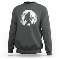 Bigfoot Night Stroll Sweatshirt Cool Full Moon & Trees Sasquatch - Wonder Print Shop