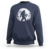 Bigfoot Night Stroll Sweatshirt Cool Full Moon & Trees Sasquatch - Wonder Print Shop