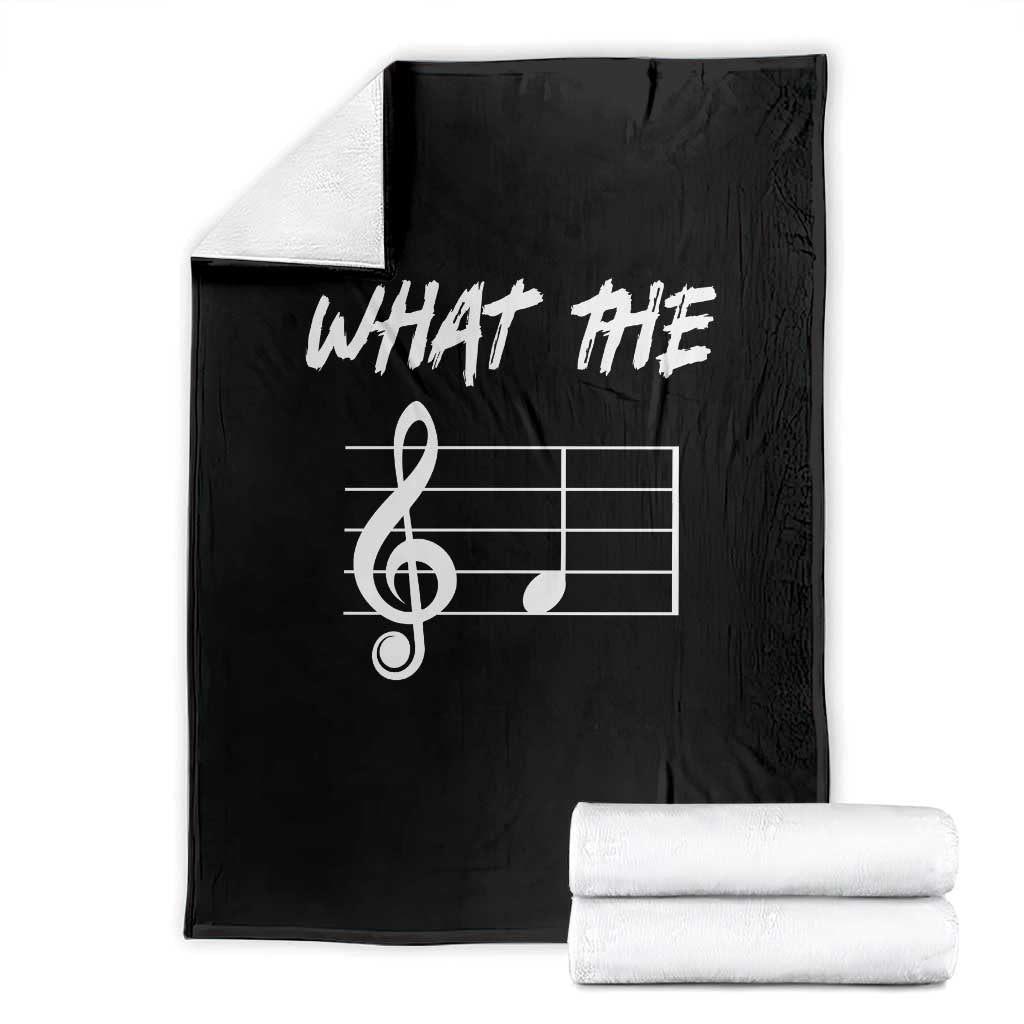 Funny What The F Musical Note Throw Blanket Funny Musician Gift - Wonder Print Shop