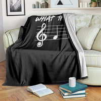 Funny What The F Musical Note Throw Blanket Funny Musician Gift - Wonder Print Shop