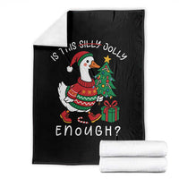 Funny Goose Christmas Throw Blanket Is This Jolly Enough Cute Xmas Duck - Wonder Print Shop