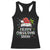 Merry Christmas Bruh Racerback Tank Top Funny Saying Santa Claus Christmas Lights Pajama