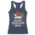 Merry Christmas Bruh Racerback Tank Top Funny Saying Santa Claus Christmas Lights Pajama