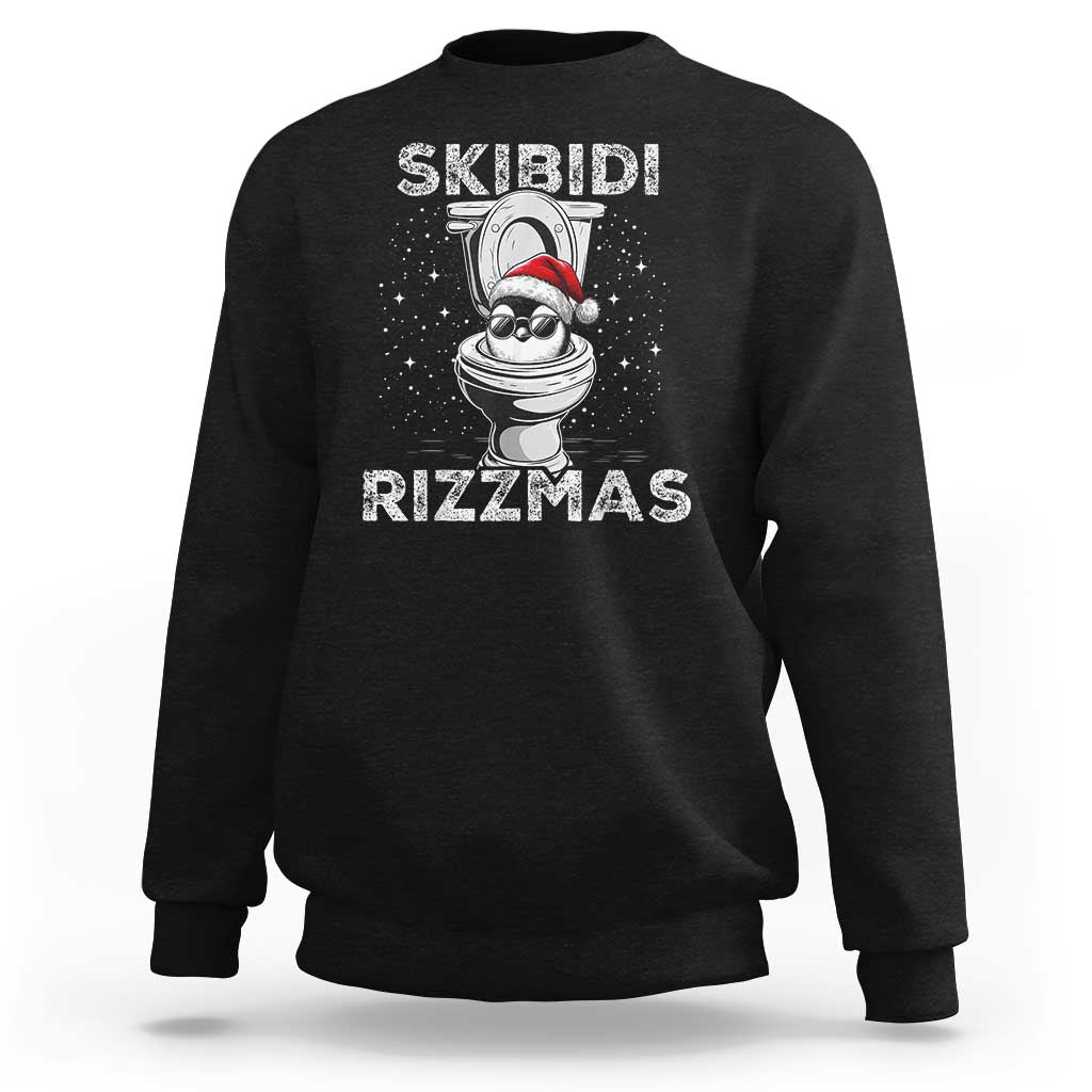 Kids graphic Christmas sweatshirt, black with astronaut penguin front print