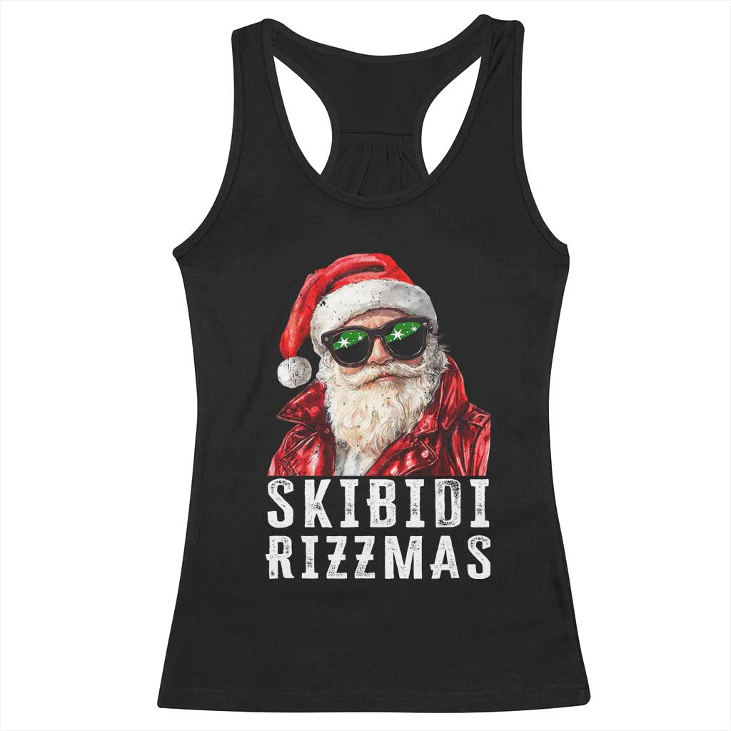 Funny Christmas Santa Racerback Tank Top Skibidi Rizzmas Christmas Rizz Santa Claus Charisma Kid Cool