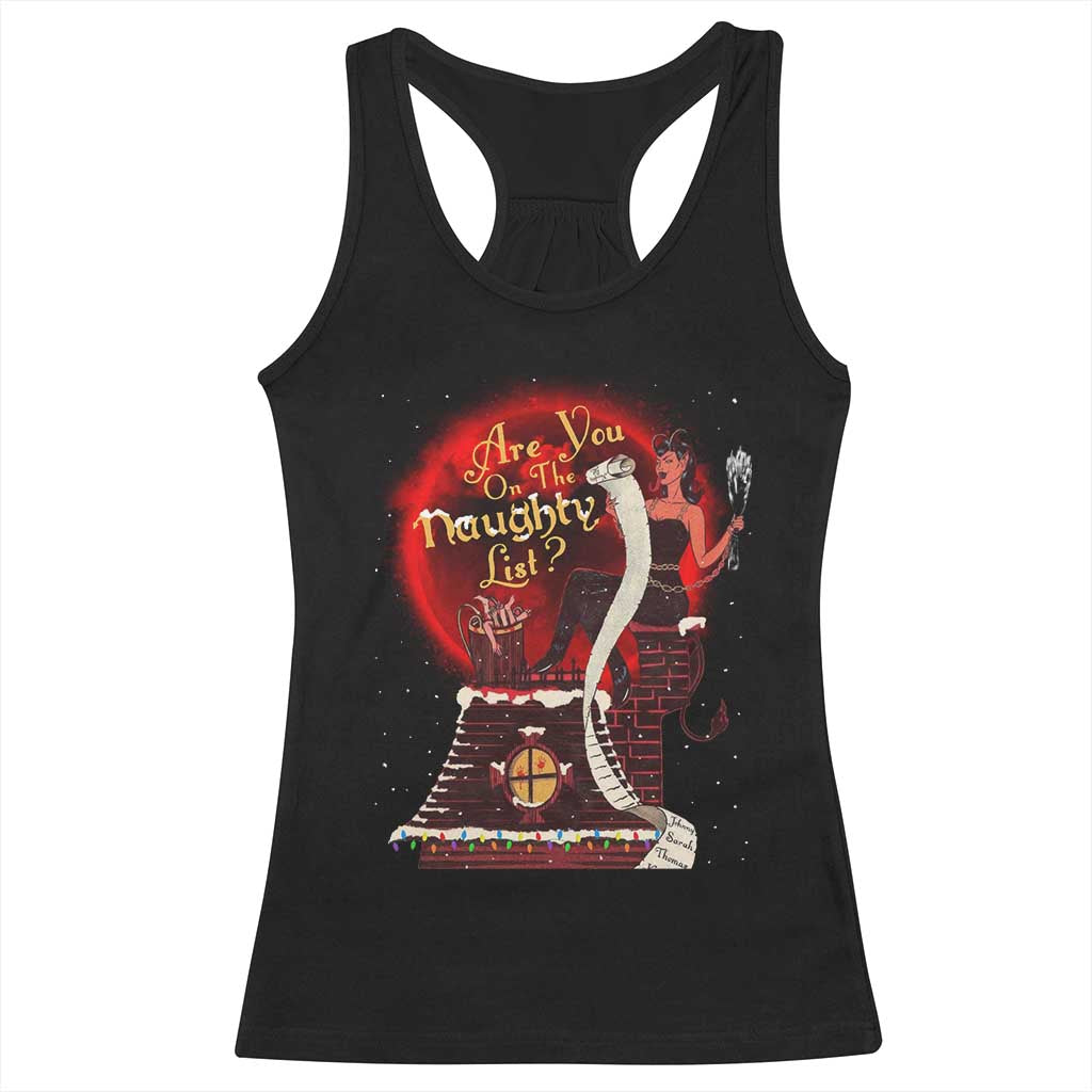 Christmas Krampus Racerback Tank Top Are You On The Naughty List Krampus Lover