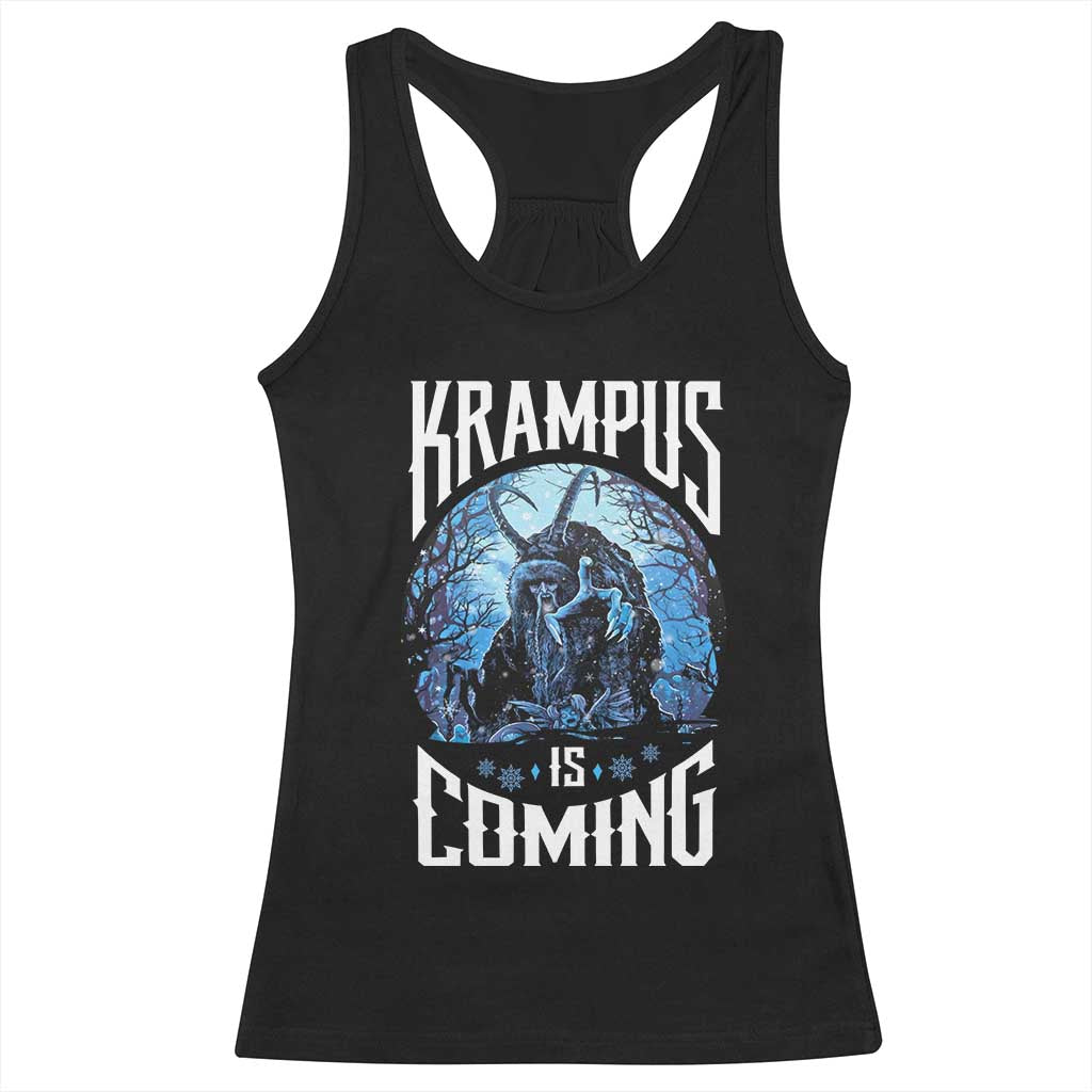 Christmas Krampus Racerback Tank Top Krampusnacht Monster Krampus Is Coming