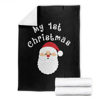 My First Christmas Throw Blanket Baby's First Holiday Xmas Santa - Wonder Print Shop