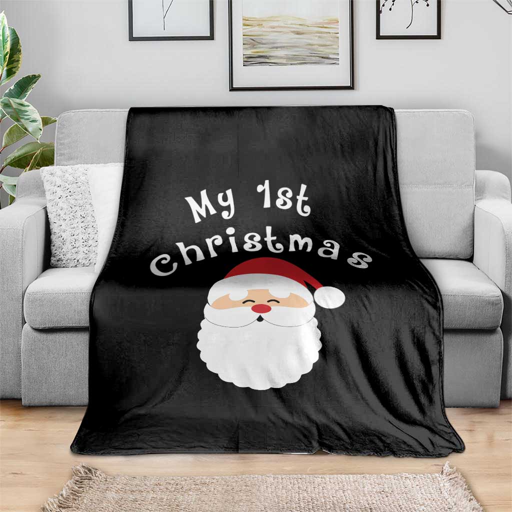 My First Christmas Throw Blanket Baby's First Holiday Xmas Santa - Wonder Print Shop