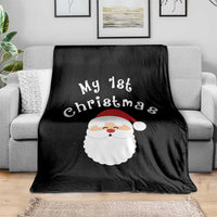 My First Christmas Throw Blanket Baby's First Holiday Xmas Santa - Wonder Print Shop