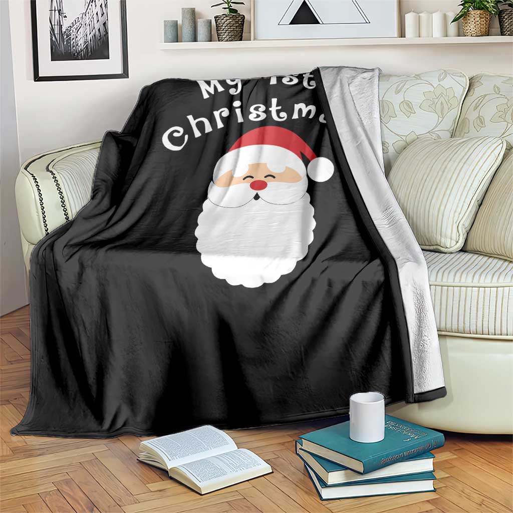 My First Christmas Throw Blanket Baby's First Holiday Xmas Santa - Wonder Print Shop