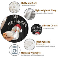 My First Christmas Throw Blanket Baby's First Holiday Xmas Santa - Wonder Print Shop