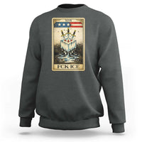 Fck Ice Sweatshirt Retro Tarot Card FDT Protest Satirical Graphic