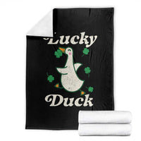 Lucky Duck Throw Blanket St Patricks Day Shamrock Irish