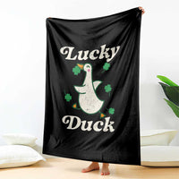 Lucky Duck Throw Blanket St Patricks Day Shamrock Irish