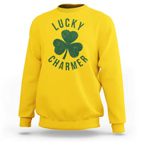 Funny Irish St Patricks Day Shamrock Sweatshirt Lucky Charmer