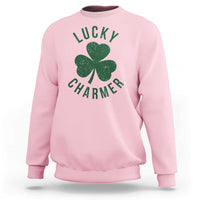 Funny Irish St Patricks Day Shamrock Sweatshirt Lucky Charmer