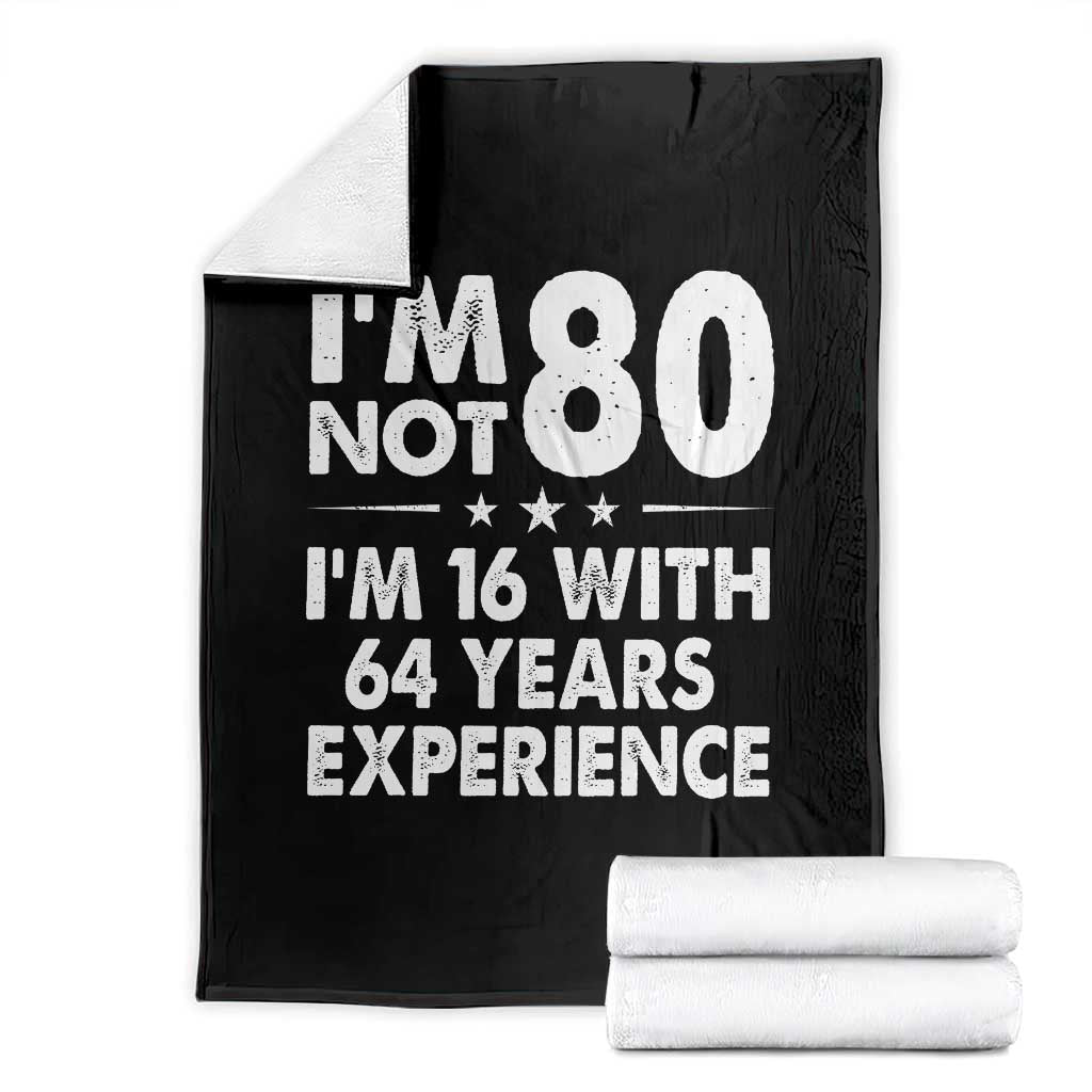 80th Birthday Throw Blanket Funny Saying Retro Vintage 80 Year Old Gift