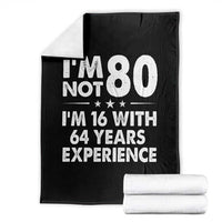 80th Birthday Throw Blanket Funny Saying Retro Vintage 80 Year Old Gift