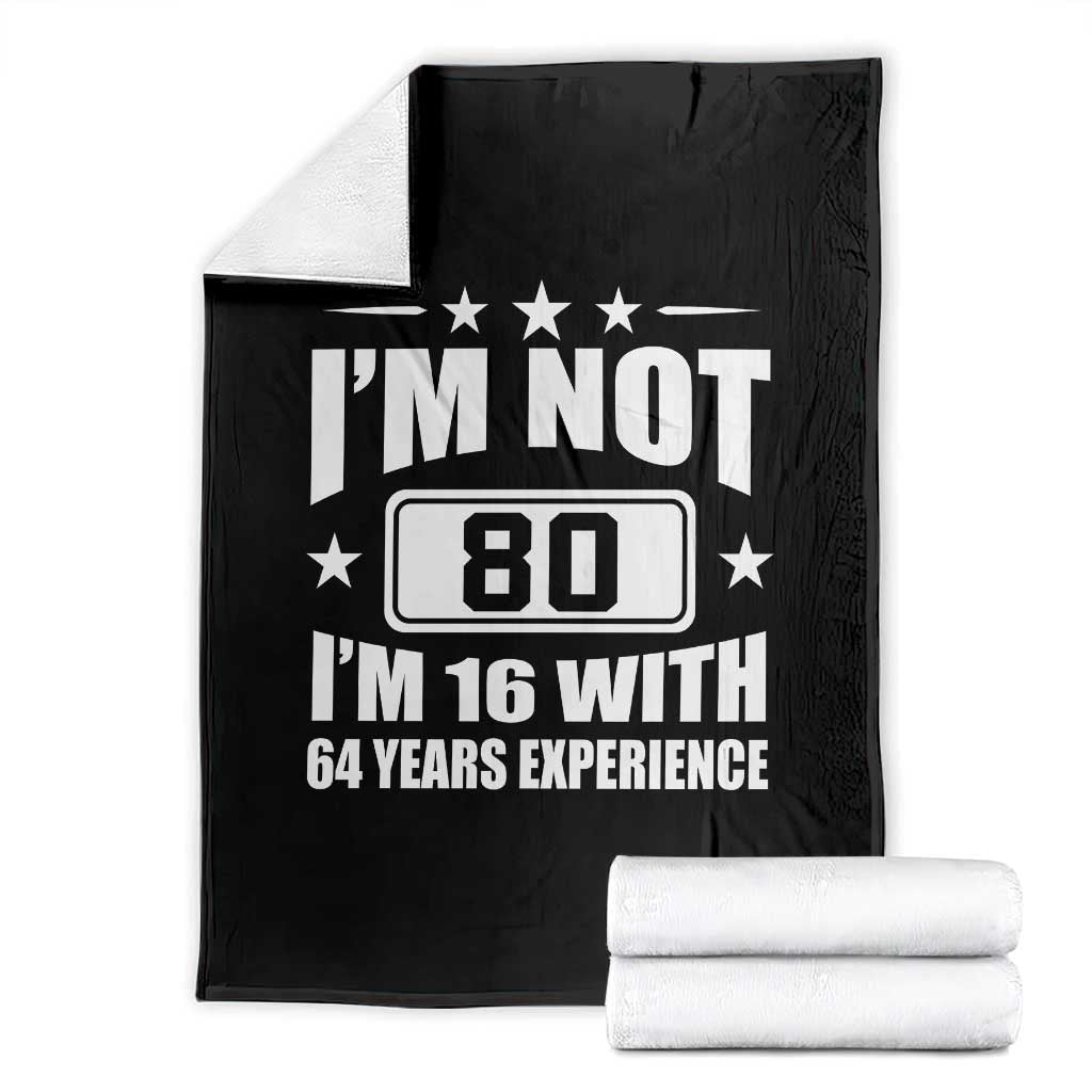 80th Birthday Throw Blanket Funny Saying 80 Year Old Gift