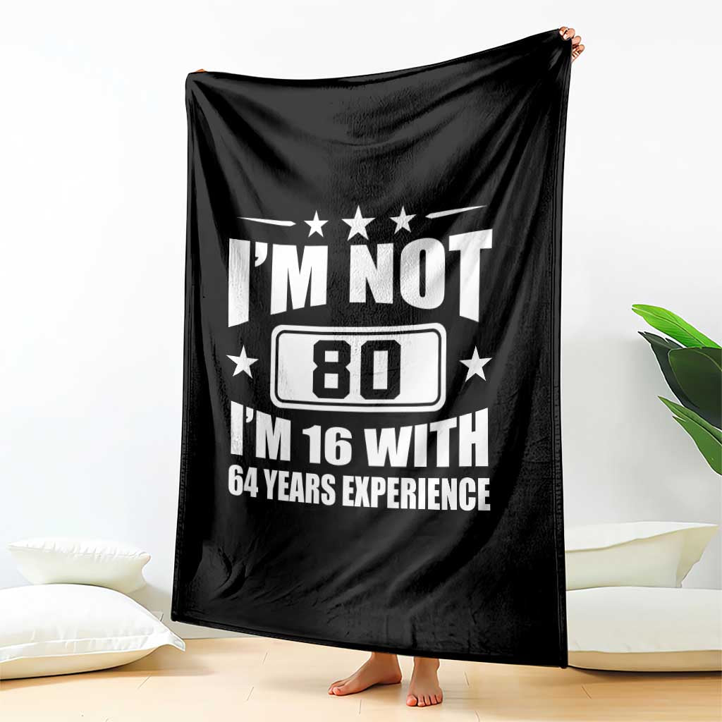 80th Birthday Throw Blanket Funny Saying 80 Year Old Gift