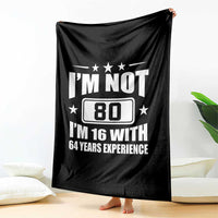 80th Birthday Throw Blanket Funny Saying 80 Year Old Gift