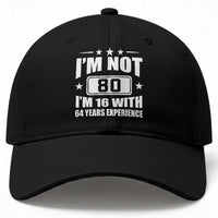 80th Birthday Baseball Cap Funny Saying 80 Year Old Gift