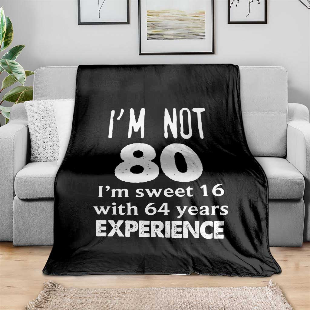 80th Birthday Throw Blanket Funny 80 Year Old Gift