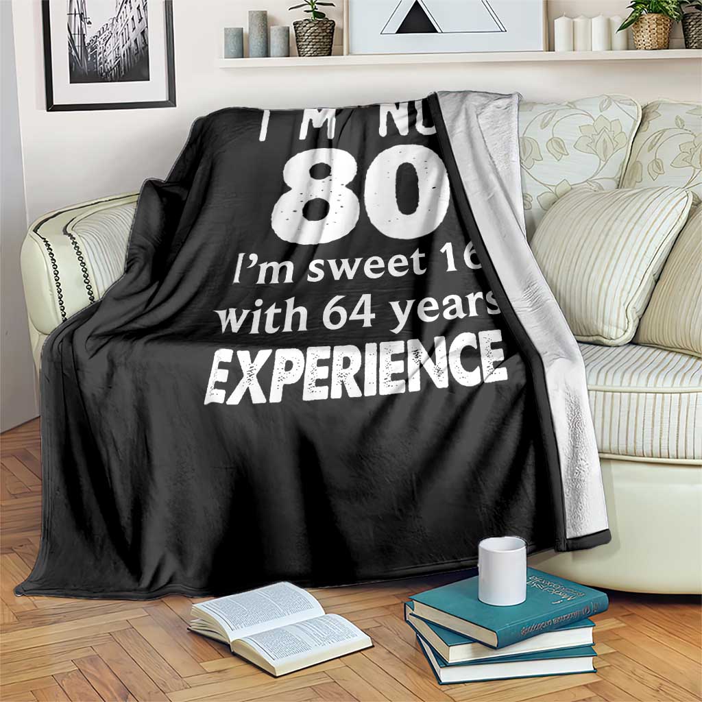 80th Birthday Throw Blanket Funny 80 Year Old Gift