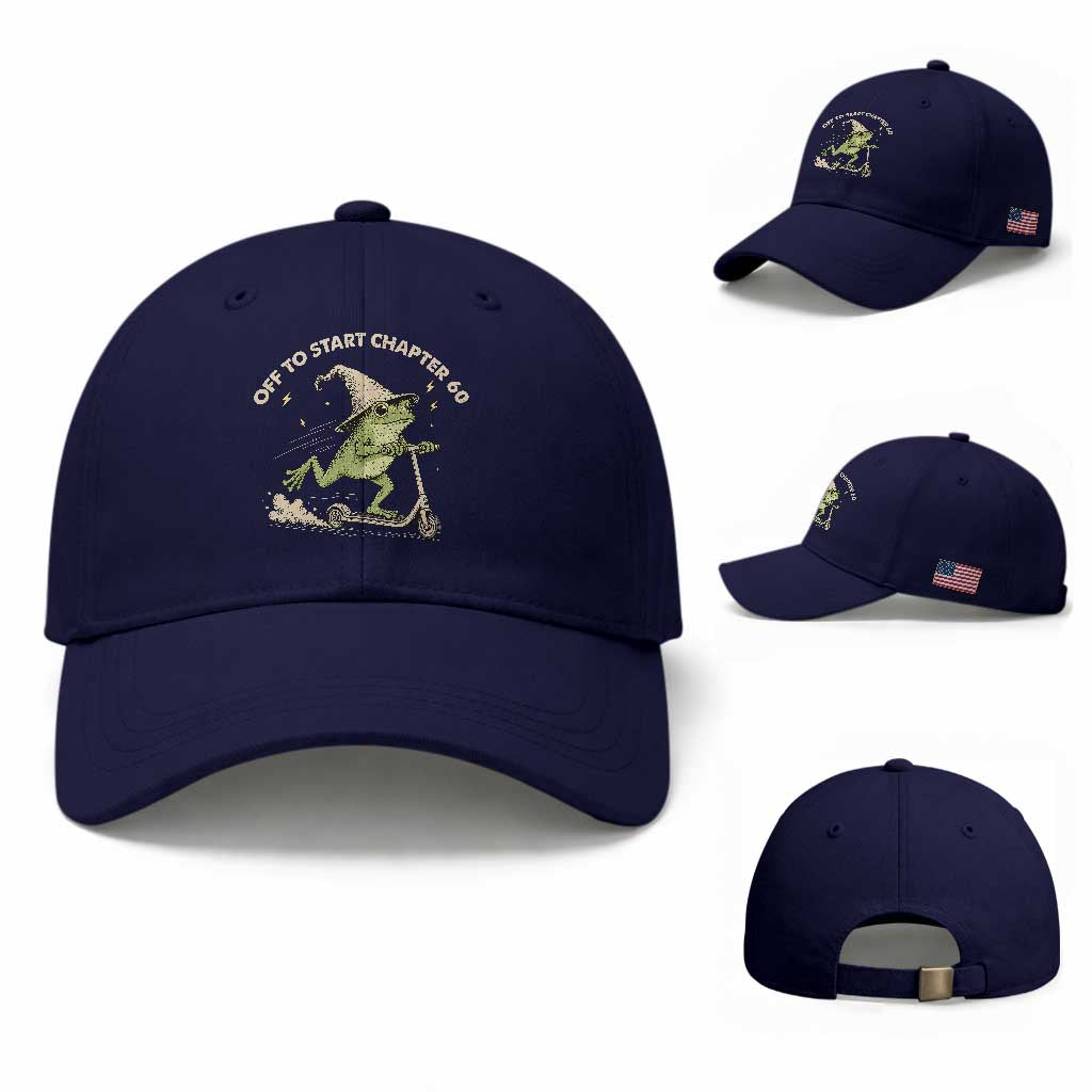 60th Birthday Frog Baseball Cap Funny 60 Year Old Gift