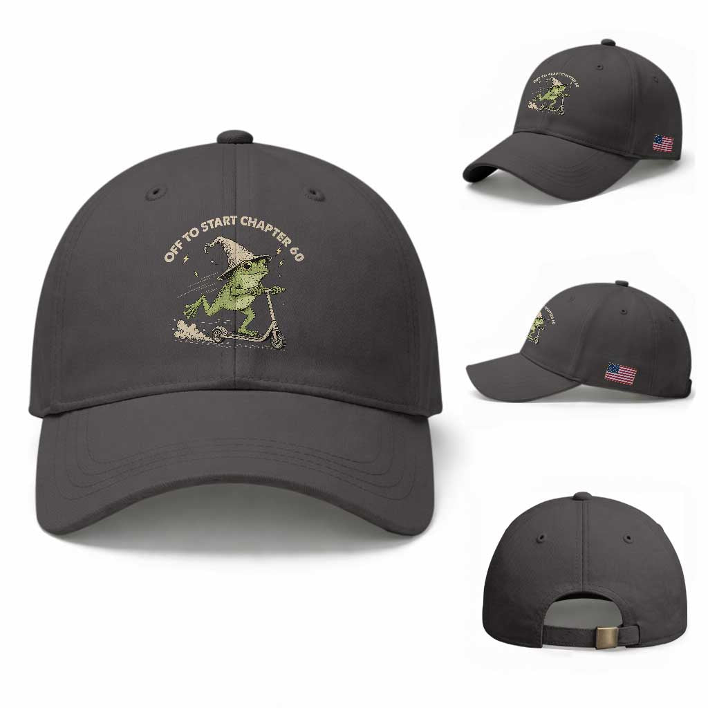 60th Birthday Frog Baseball Cap Funny 60 Year Old Gift