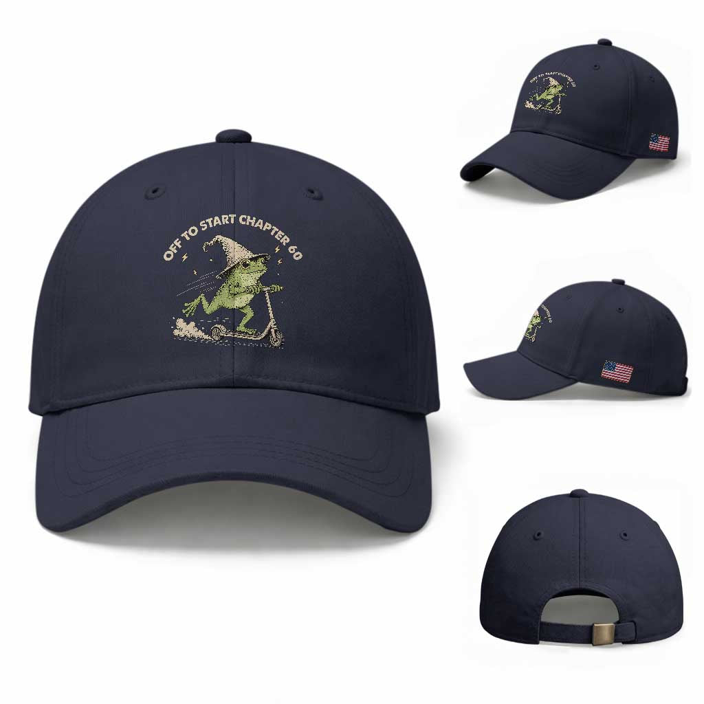60th Birthday Frog Baseball Cap Funny 60 Year Old Gift