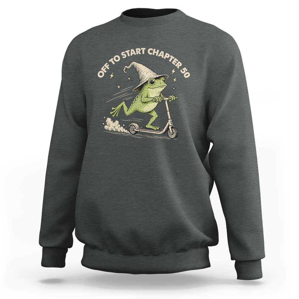 50th Birthday Frog Sweatshirt Funny 50 Year Old Gift