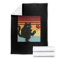 No Kings Black Cat Throw Blanket Funny Kitten Social Justice - Wonder Print Shop