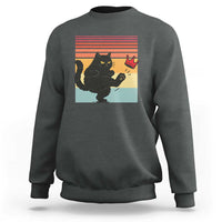 No Kings Black Cat Sweatshirt Funny Kitten Social Justice - Wonder Print Shop