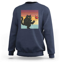 No Kings Black Cat Sweatshirt Funny Kitten Social Justice - Wonder Print Shop